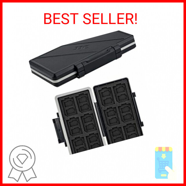 36 Slots Memory Card Case Water-Resistant Anti-Shock Memory Card Wallet for 24 M