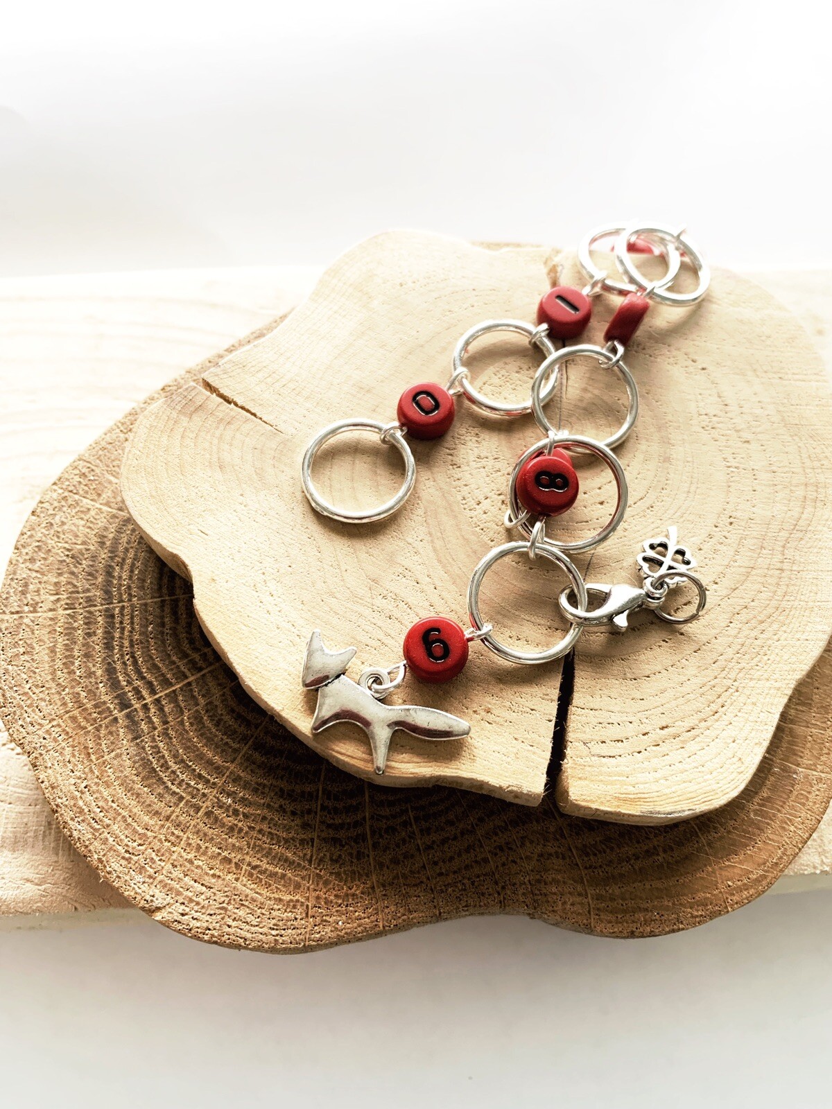 Fox chain row counter for knitting