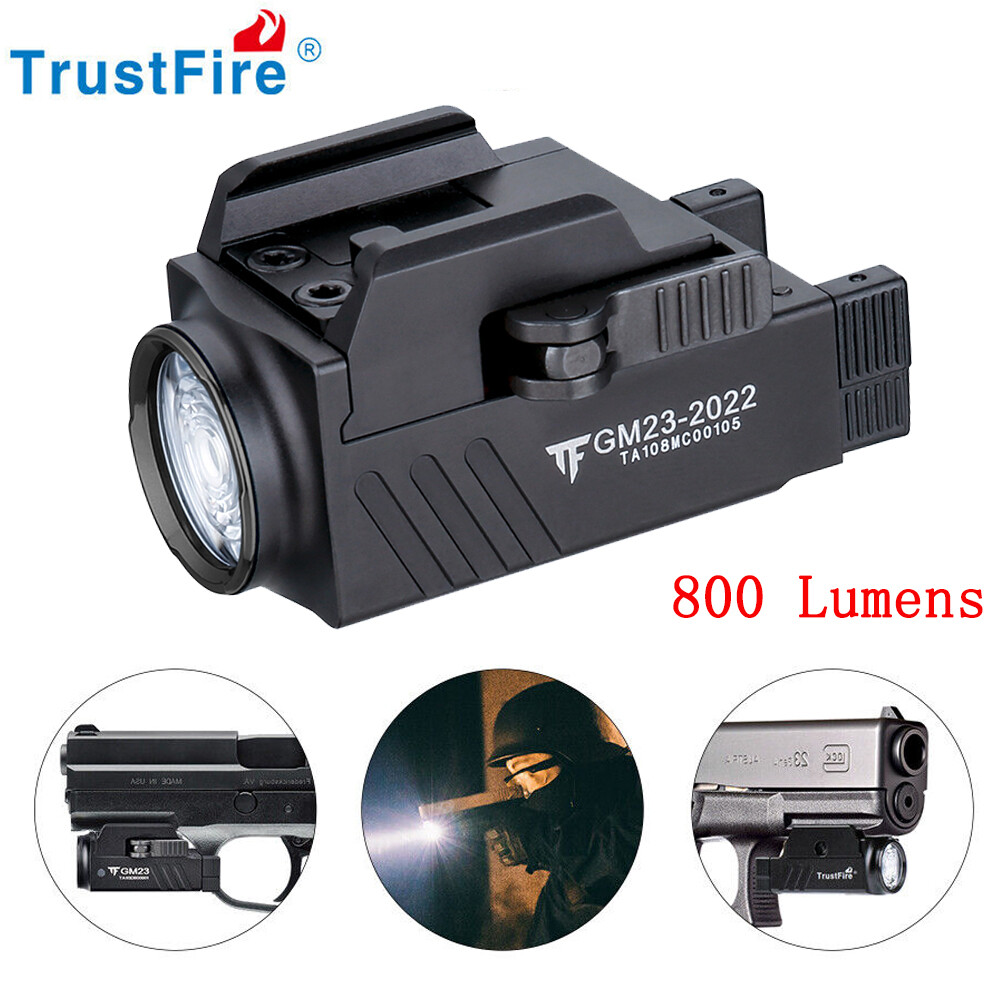 Trustfire GM23 800LM Rechargeable LED Pistol Light Tactical Glock Flashlight US