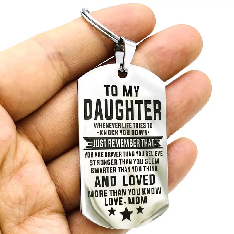 To My Son/ Daughter...Just Remember You Are Loved By Mom Keychain