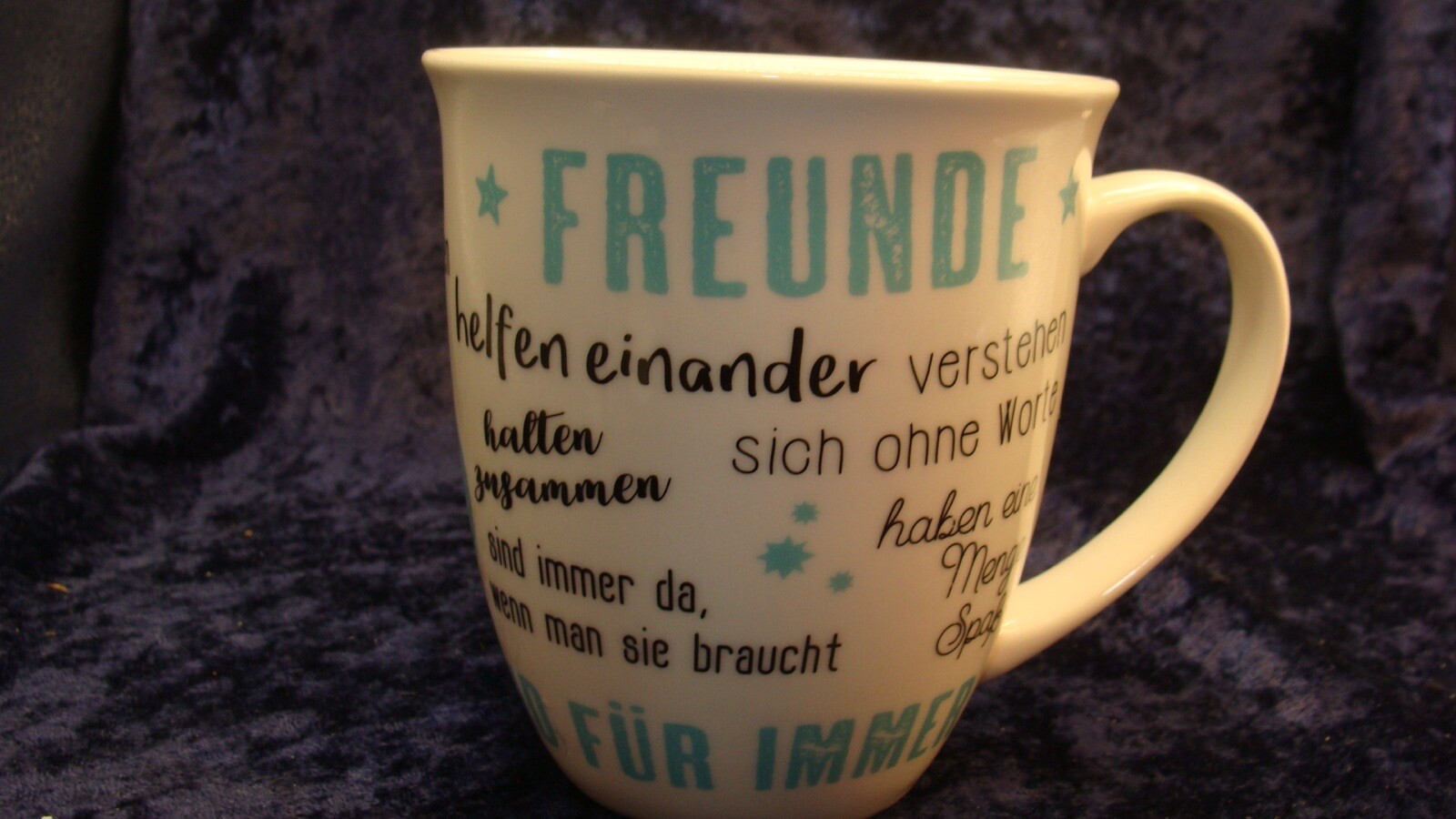 FREUNDE SIND FUR IMMER HALTEN VER SPRECHEN~4.5”~Excellent Condition ~ MUG ~ CUP~