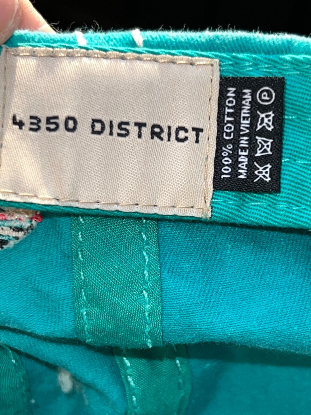 Teal Faux Leopard Print Hat Cap Hook Loop Districts4350 Free Spirits Patch EUC