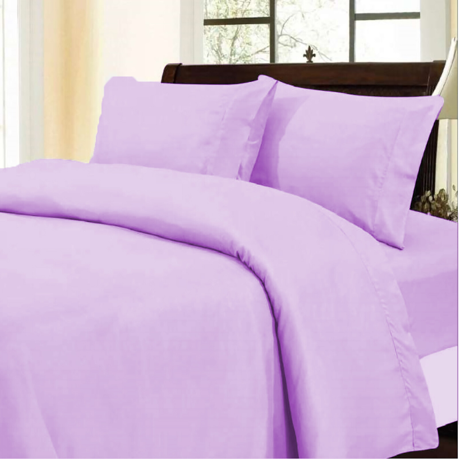 Bedding Collection 1000 TC OR 1200 TC 100% Cotton Lavender Solid All Item