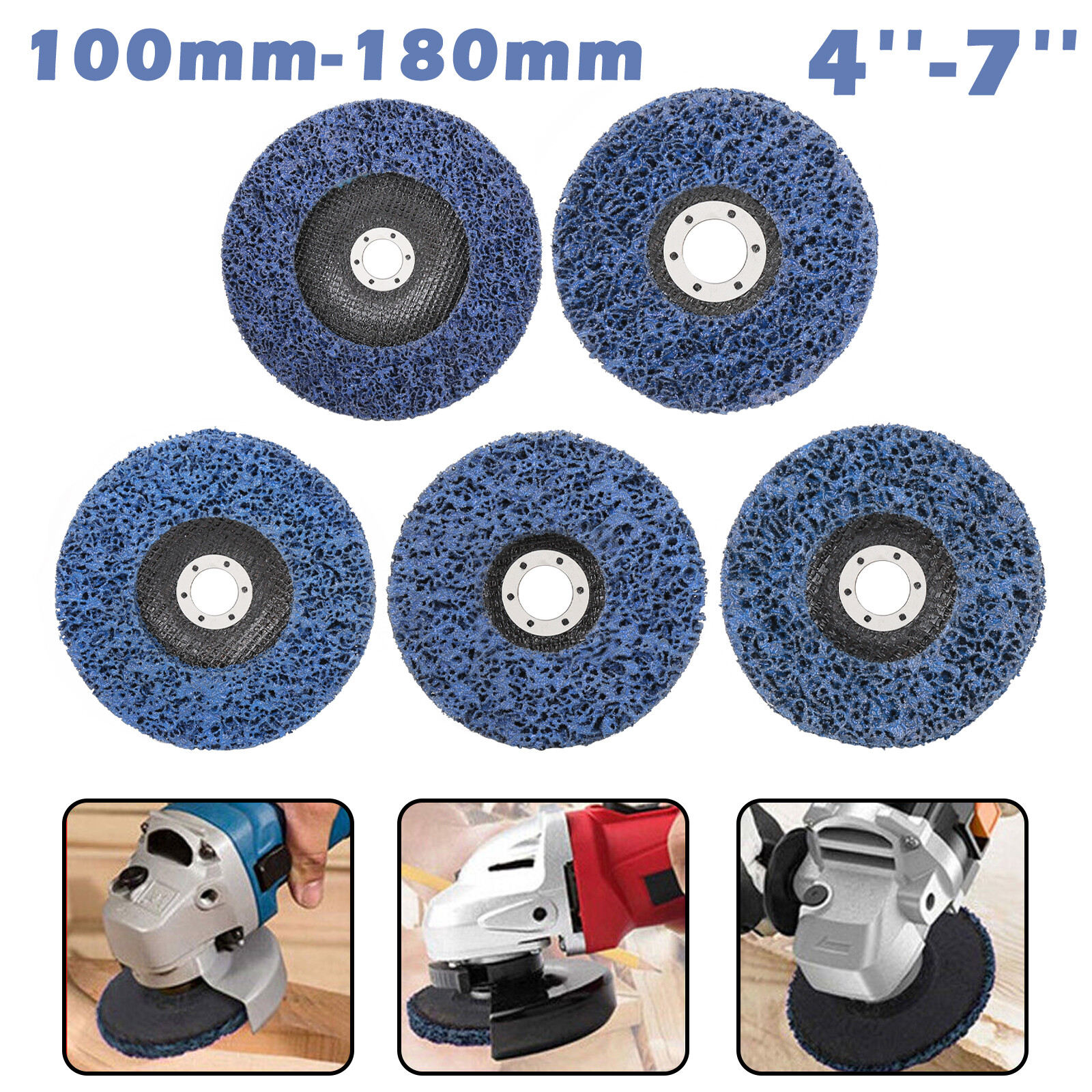 4"-7'' Poly Strip Disc Wheel Paint Rust Removal Clean Abrasive for Angle Grinder
