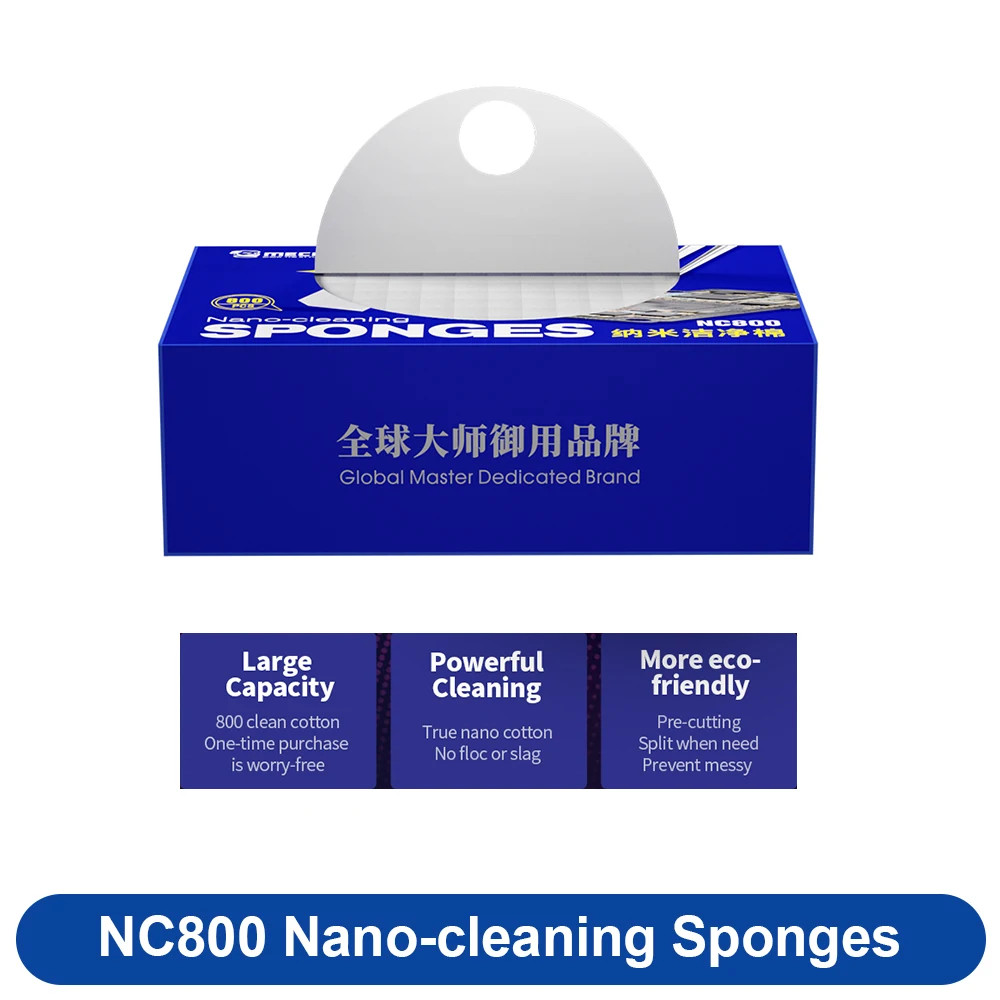 MECHANIC NC800 Nano-Cleaning Sponges High Density Cotton No Slagging for PCB Mot