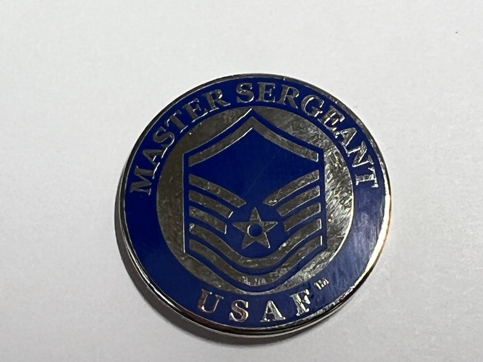 USAF MASTER SERGEANT RANK HAT PIN MEASURES 1 AND 1/8TH INCHES (P03111)