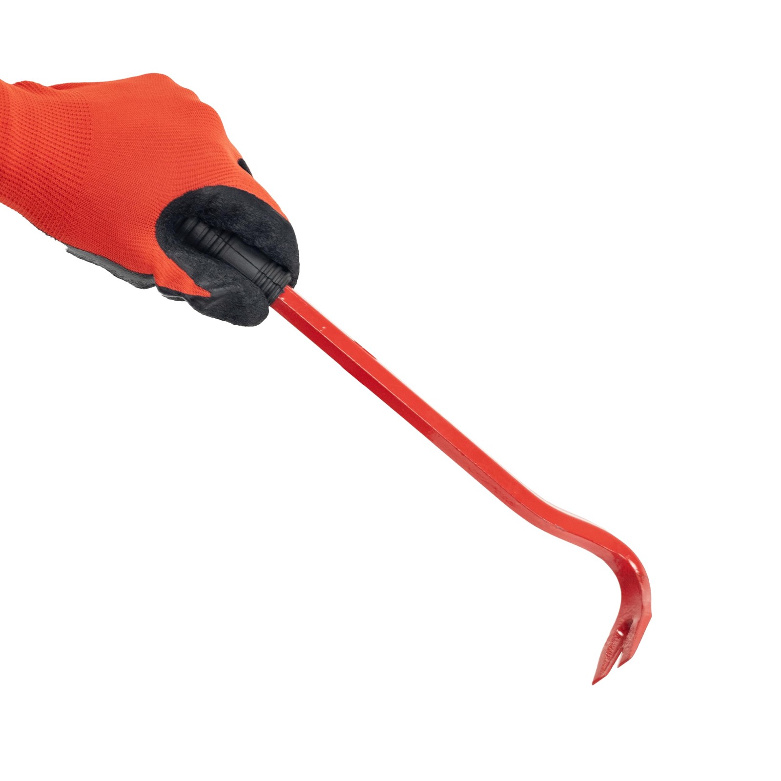 Small Angled Pry Bar Short Crow Bar Wrecking Bar Red with Handle Nail Puller ...
