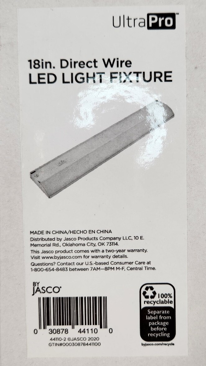 Jasco Ultra Pro 18in. Direct Wire Led Light Fixture