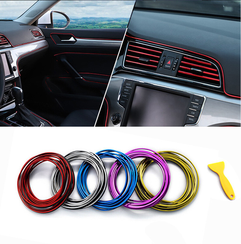 5Color Decoration Molding Strip  Trim 5M Interior Exterior Edge Gap Line Styling