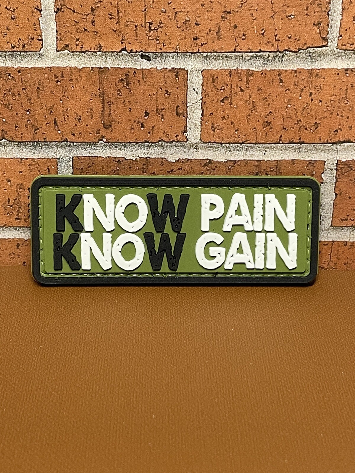 Tactical PVC Patch - Know Pain Know Gain Patch - Morale No Pain No Gain Patch