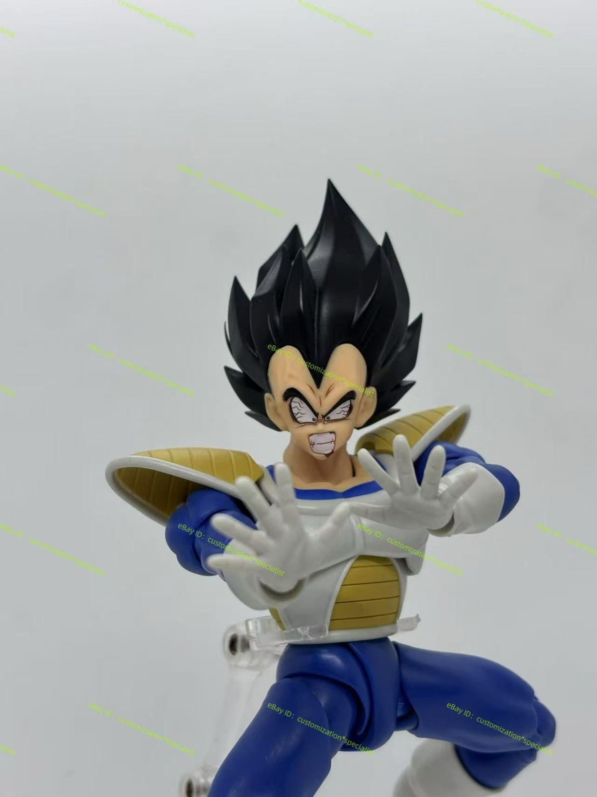 DDG-04 custom 1/12 shf 24000 vegeta 2.0 Black Hair Head Sculpture kit No Figure