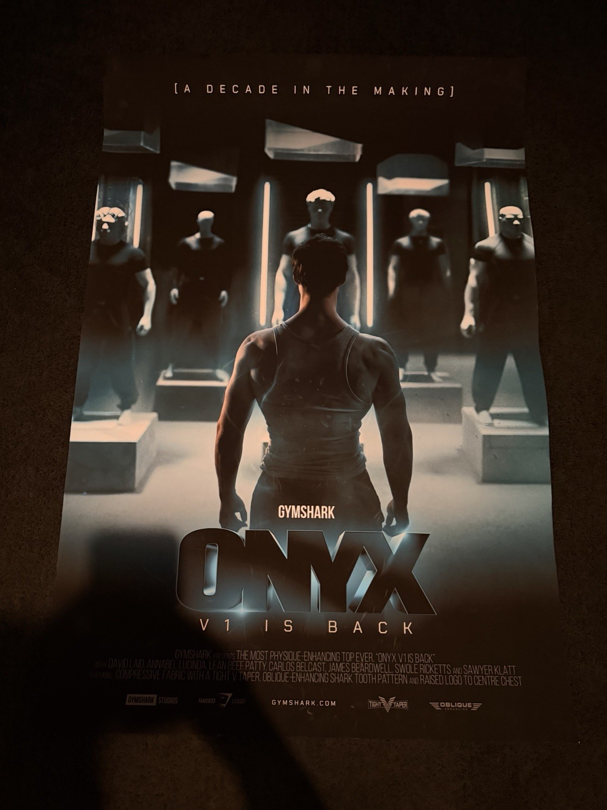 Gym Shark ONYX V1 POSTER AUTHENTIC NYC POP UP DECADE IN THE MAKING