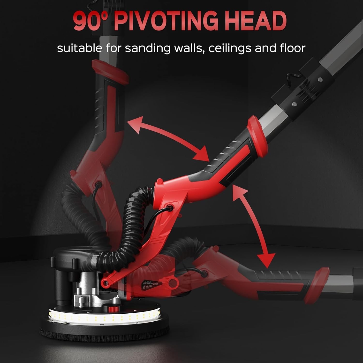 Drywall Sander, 2025 Upgraded 8-Amp Popcorn Ceiling Removal Tool with 7 Variable