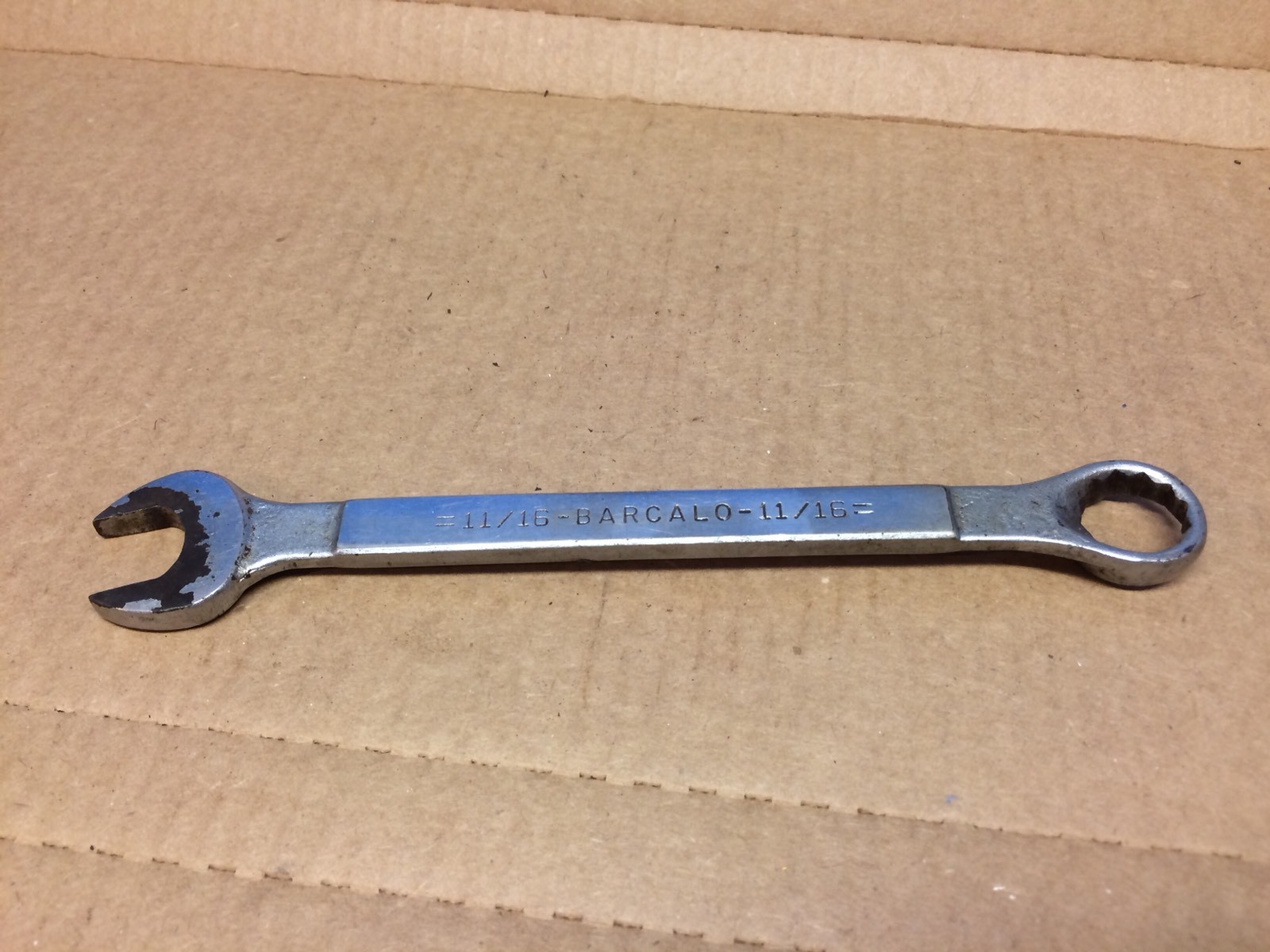 Vintage Barcalo Buffalo Combination Wrench  11/16” TC-22 Scooped Box end