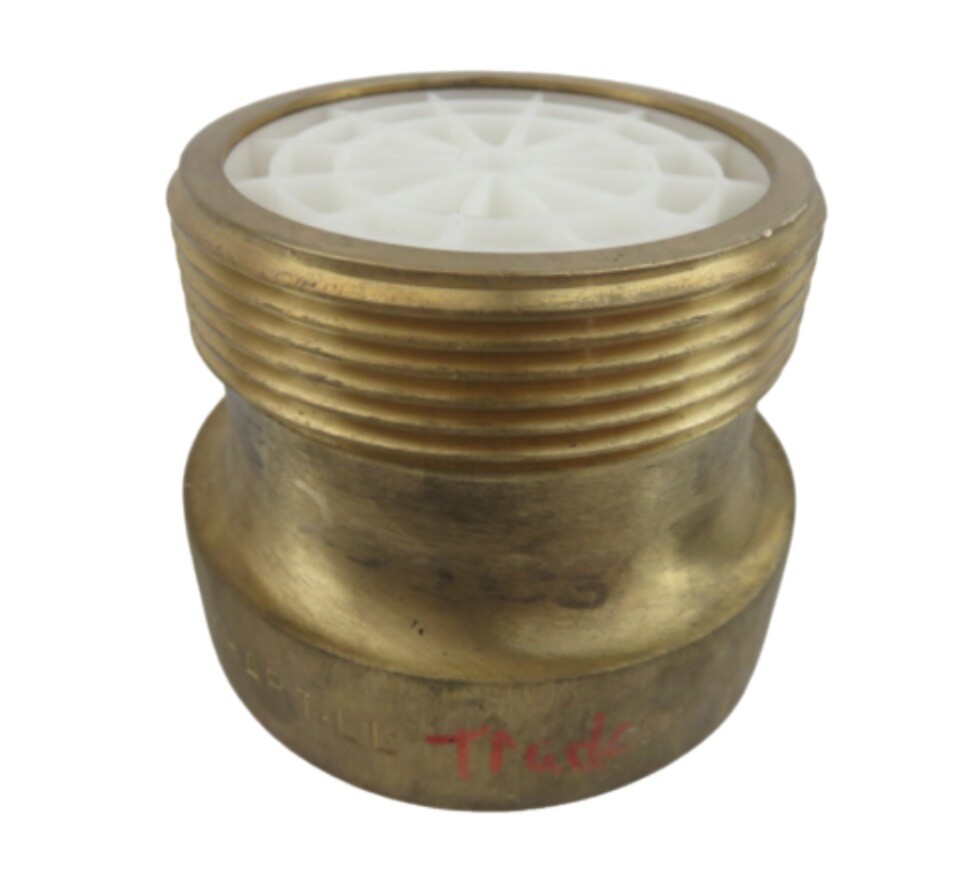 Elkhart Brass 2529002 284B Fire Truck 3.5” x 3.5” Brass Nozzle Stream Shaper