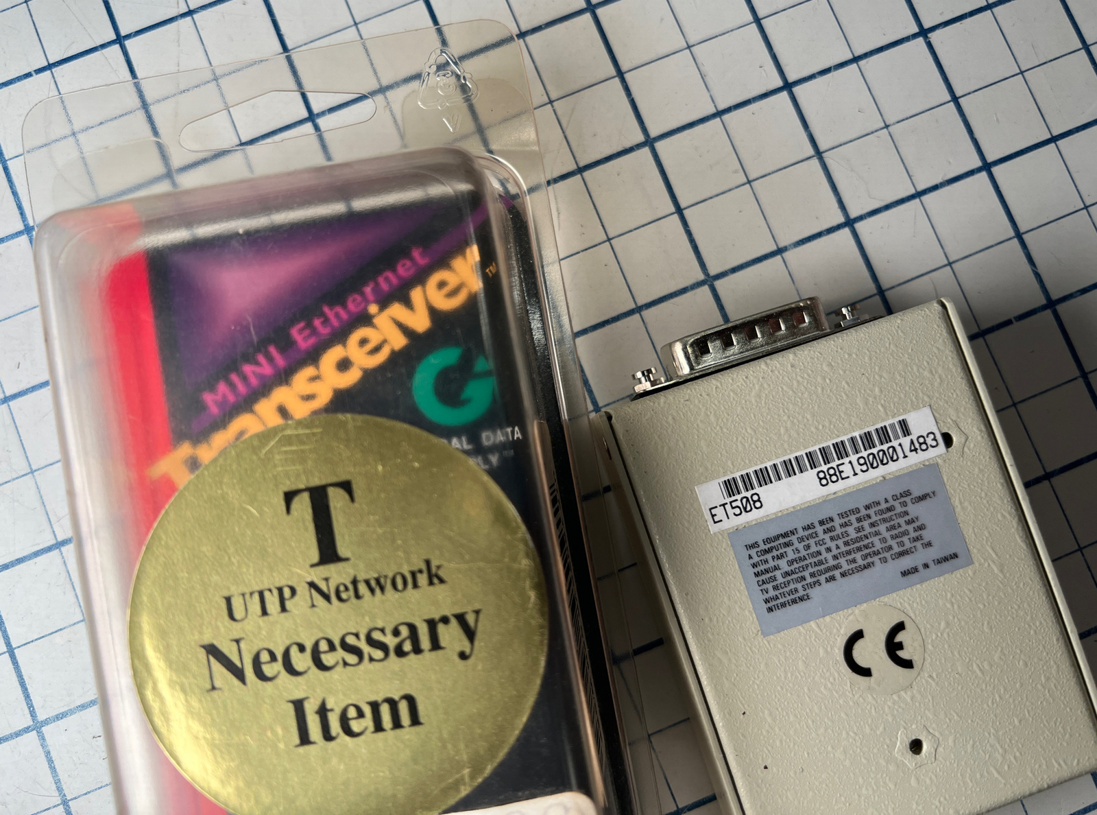 Global Data ET-508 Mini Transceiver Tp1 Ethernet UTP 10BASE-T