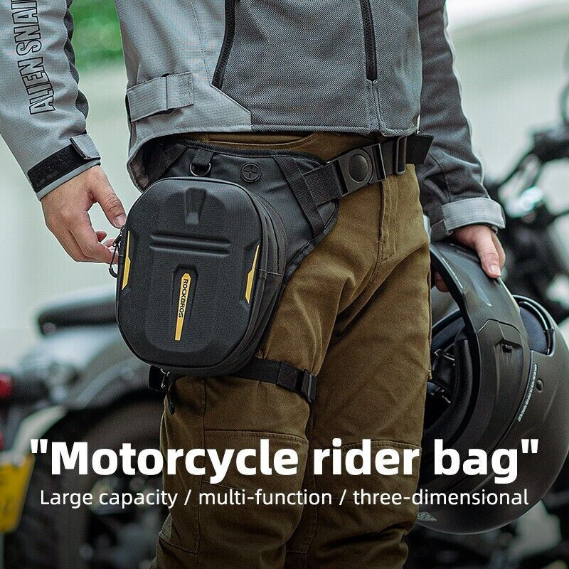 NEW ROCKBROS Motorcycle Fuel Tank Bag Cycling Leg Bag Large Outdoor Hip Belt Bag