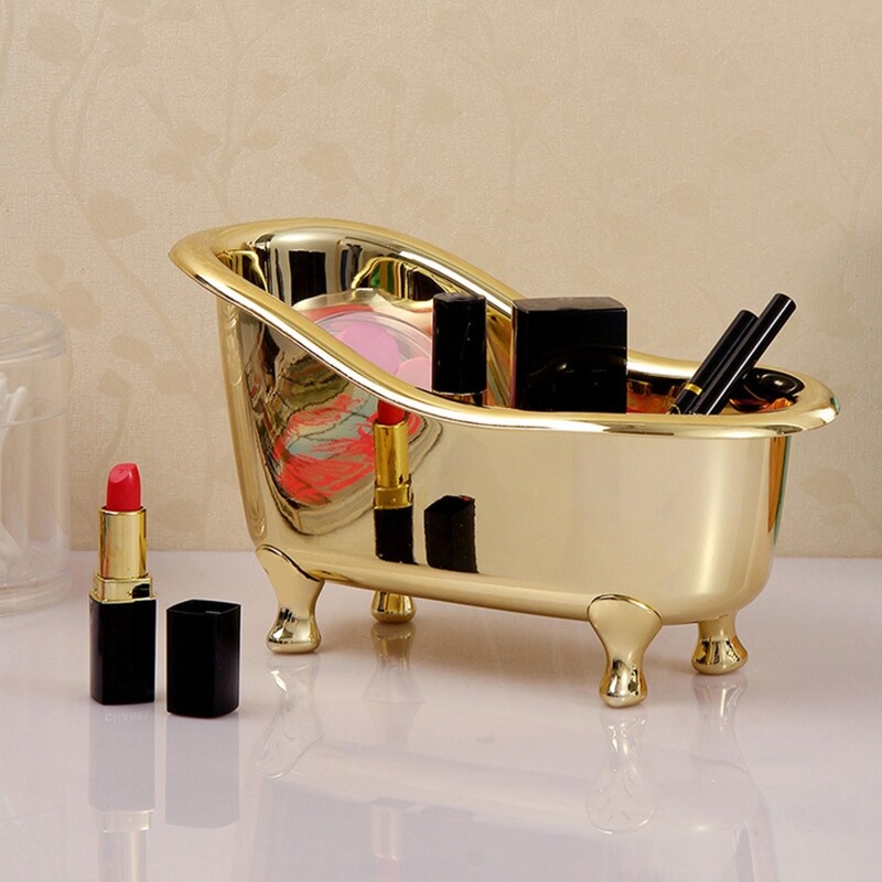 Modern Style Desktop Makeup Organizer Box for Creative Storage Bin with Smooth E