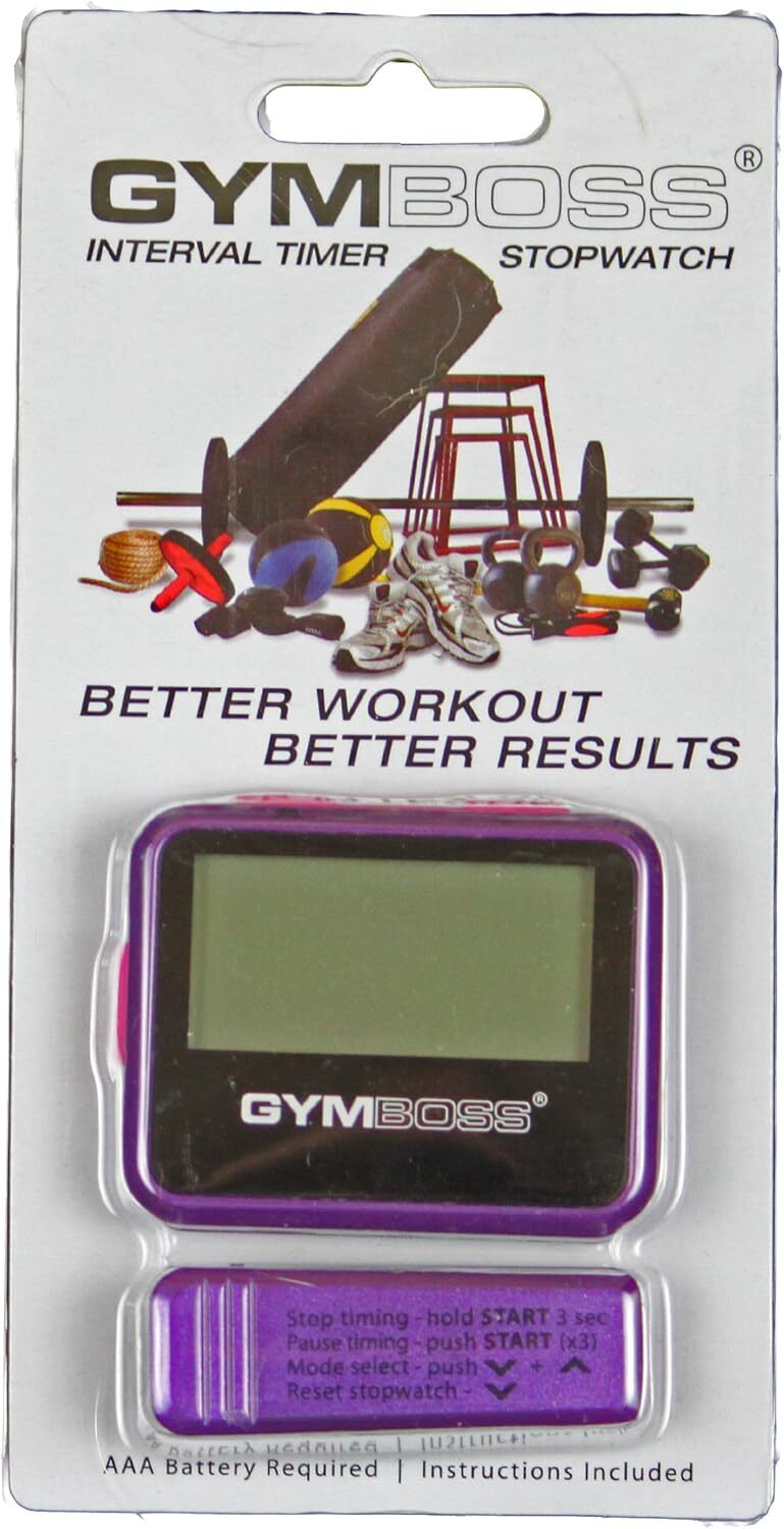 Gymboss Interval Timer And Stopwatch Compact Dual Interval Timer In Violet Pink