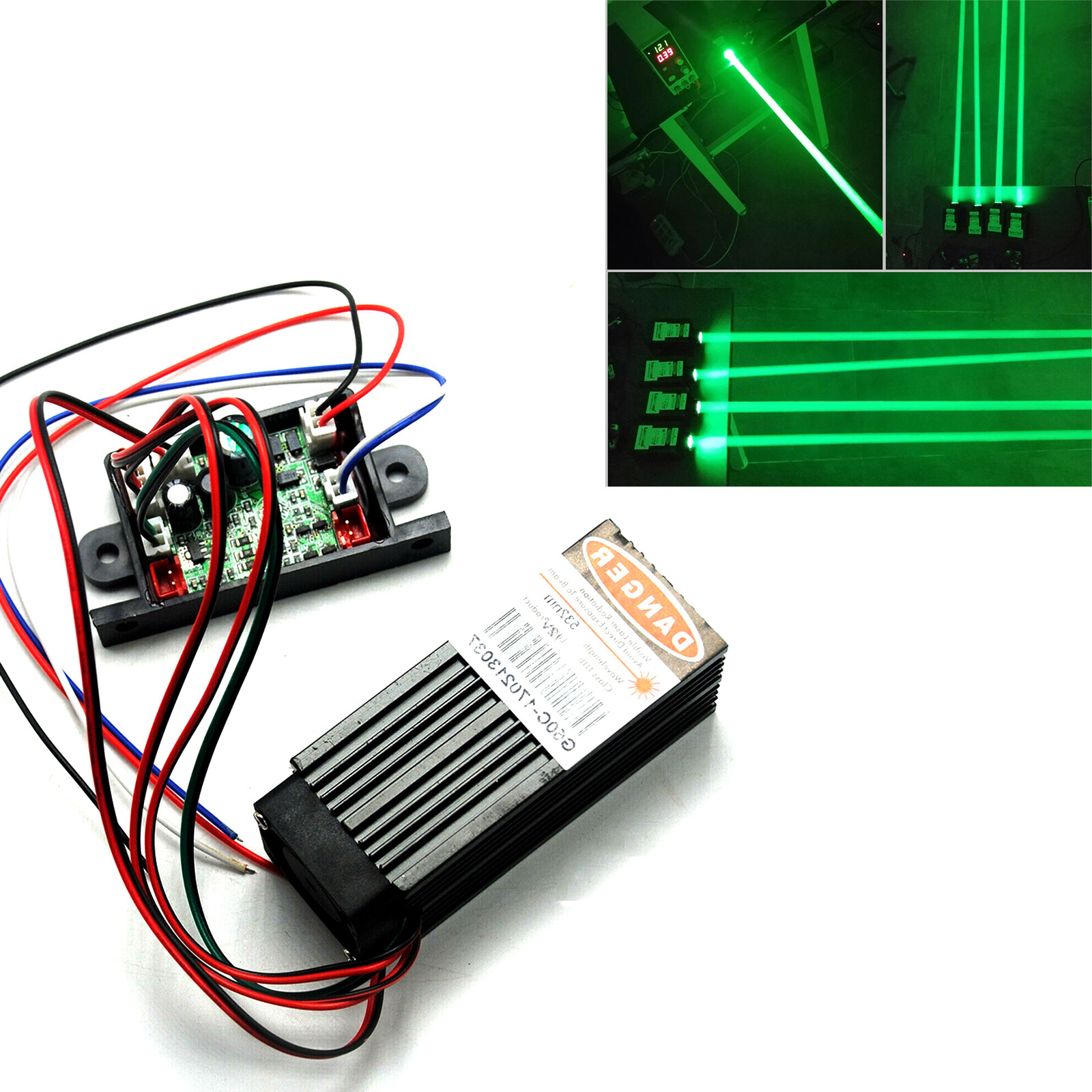 Fat Beam 532nm 100mw Dot Green Laser Diode Module Lights with TTL 12V