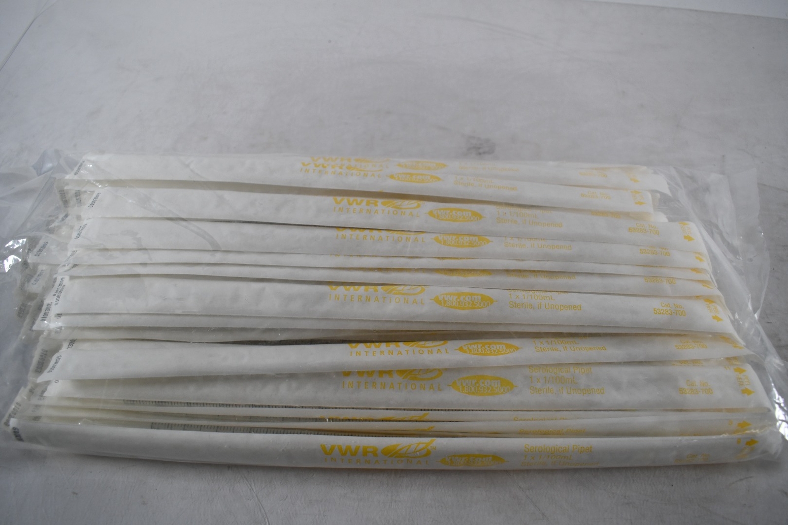 NEW VWR 53283-700 1 mL Serological Pipet - Bag of 25