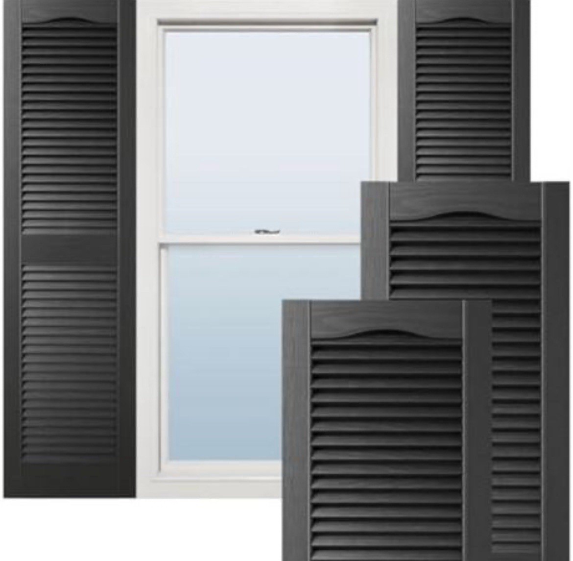 Ekena Millwork Lifetime Vinyl LL1S12X05200BL Standard Cathedral Top Center