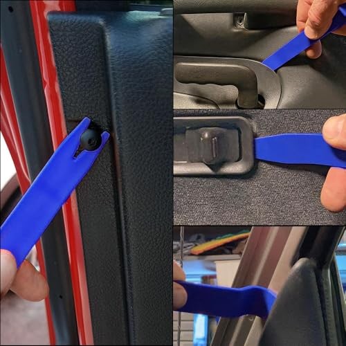 5PCS Auto Trim Removal Tool Kit, Plastic Pry Tool, No Scratch Plastic Blue