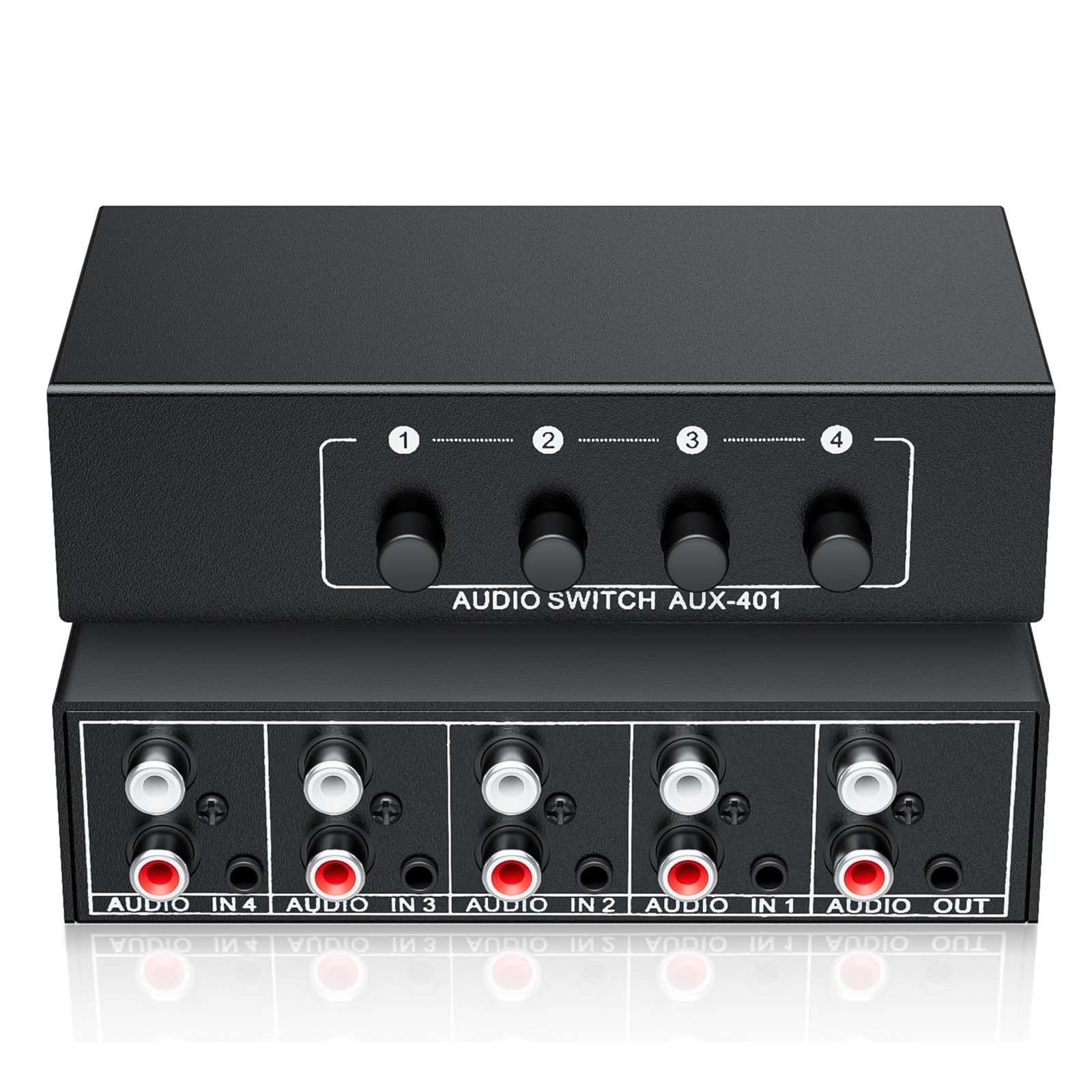 1PCS Stereo Audio Switcher 4 in 1 Out A/B Analog For Multi-source Switching