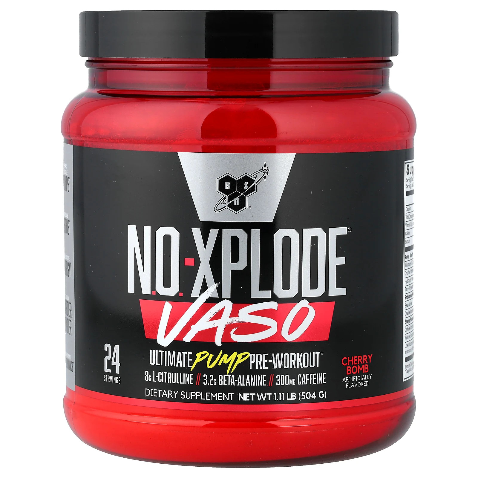 No-Xplode® VASO, Ultimate Pump Pre-Workout, Cherry Bomb, 1.11 lb (504 g)