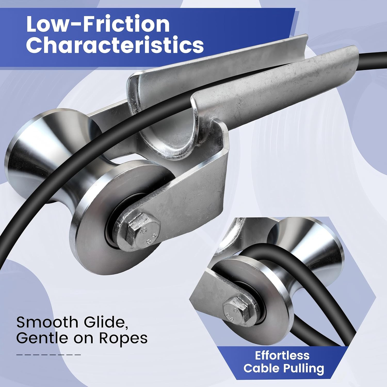 4-Inch Stainless Steel Cable Puller Sheave, Cable Feeding Sheave,Allowing the Ca