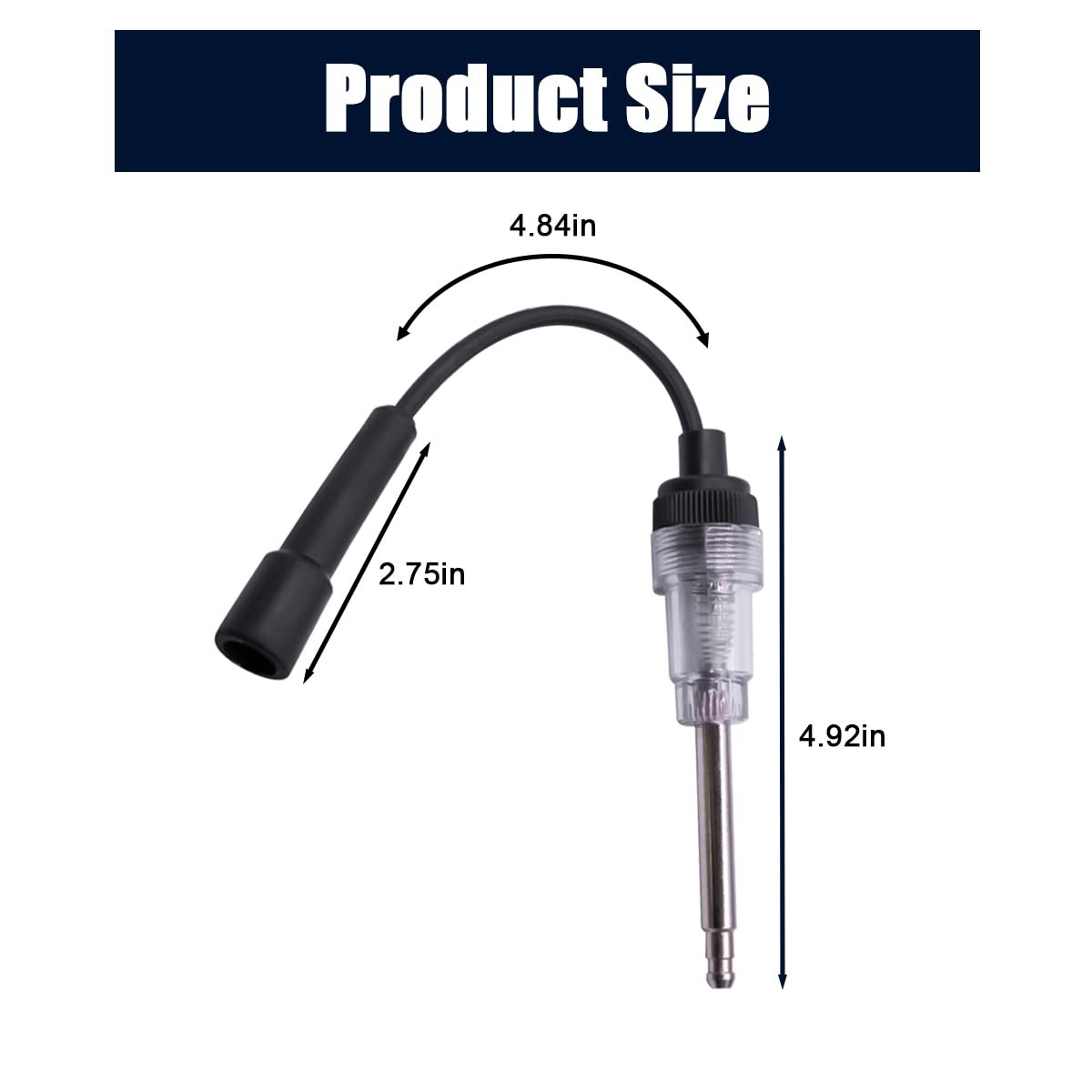 Inline Spark Plug Tester, Straight Boot Engine Ignition Tester Light Easy to ...