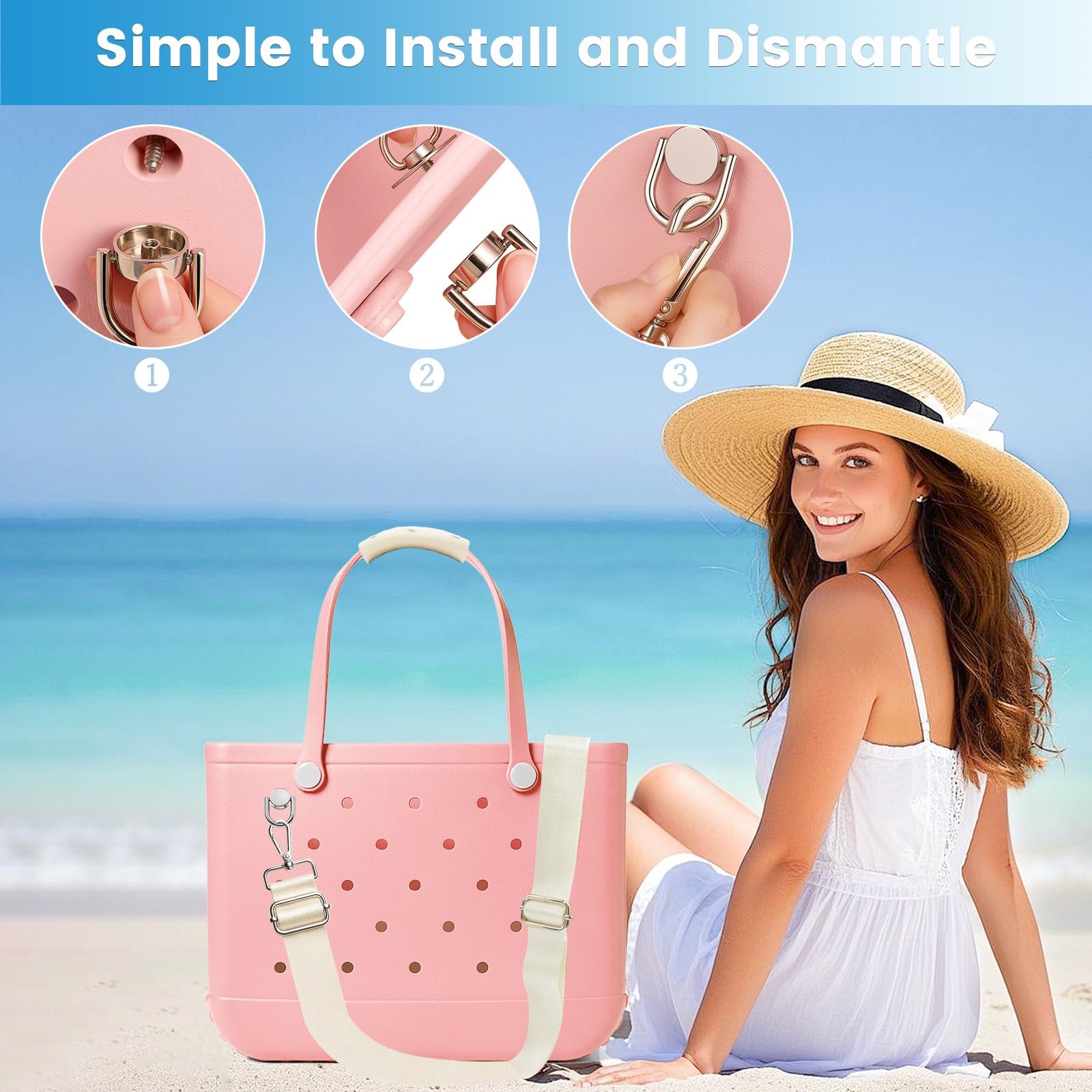 Strap Wrap for Bogg Bag Accessories, Adjustable and Kit, Set A