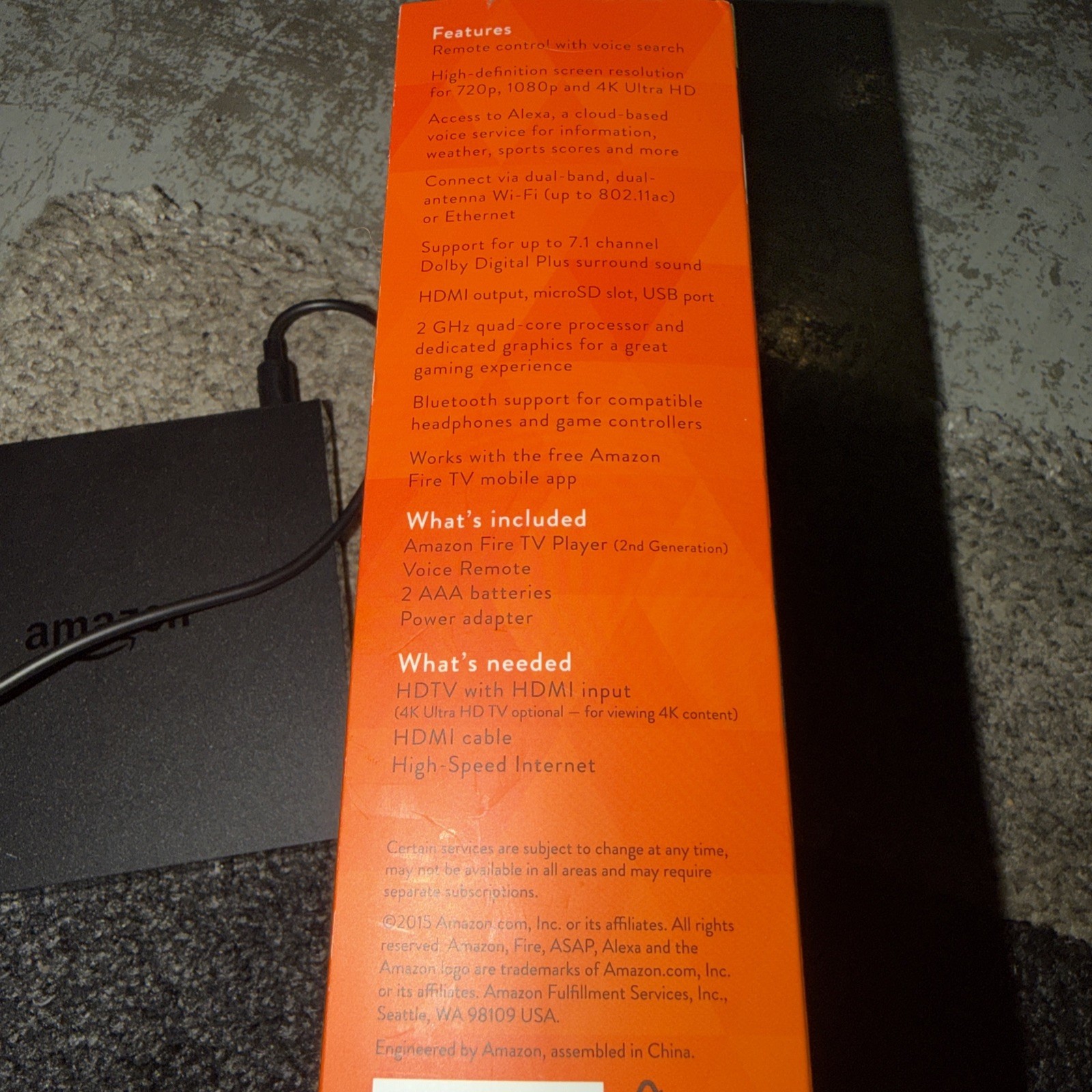 Amazon Fire TV 2nd Generation Media Streamer 8 GB - Black