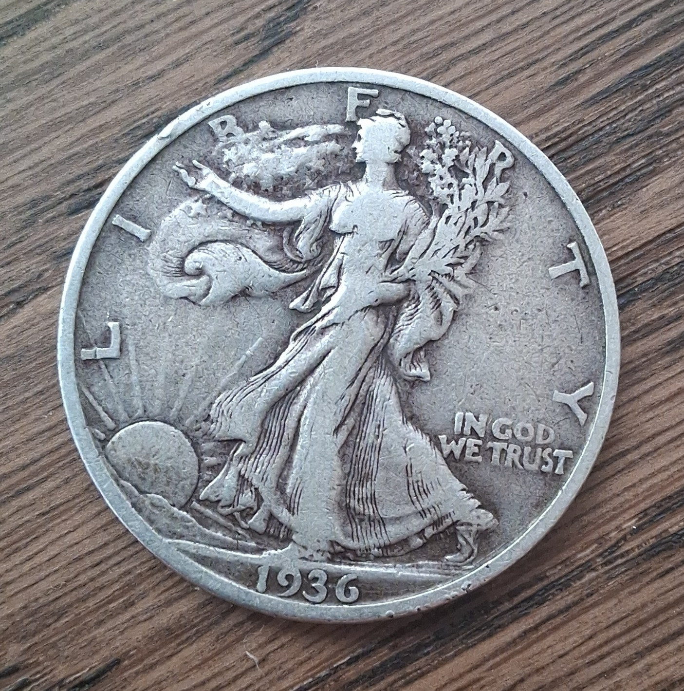 1936 Liberty Walking Half Dollar 50C Philadelphia Business Strike 90% Silver