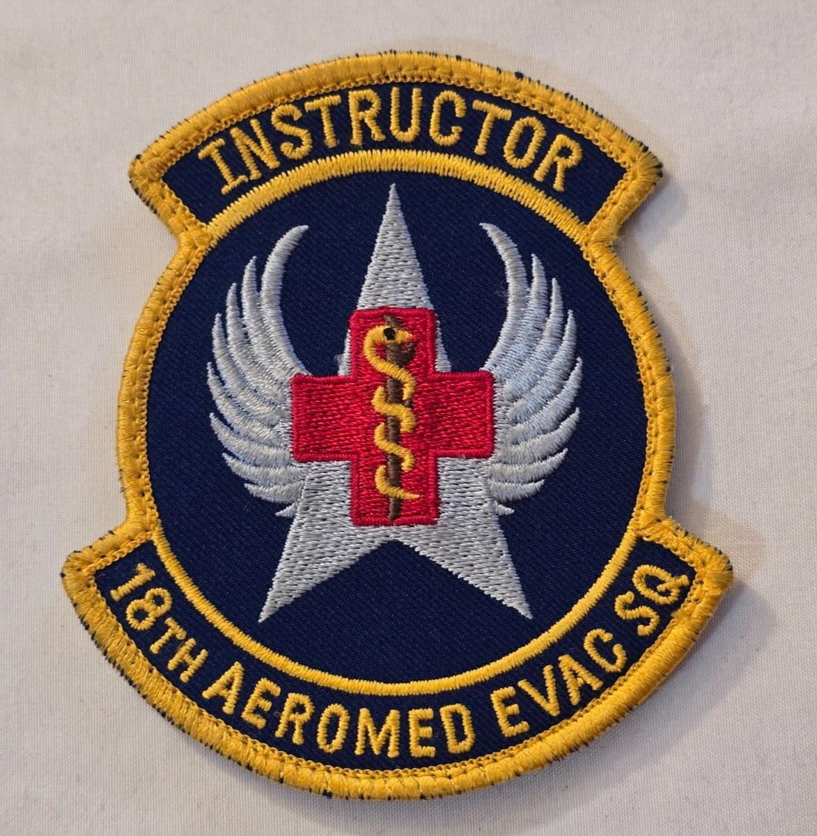 US Air Force 18th Aeromed Evac Medical Squadron Instructor Self Attaching Patch