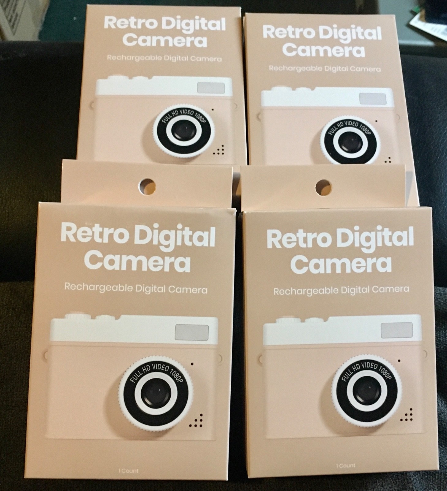 LOT OF 4 .. MINI RETRO DIGITAL RECHARGEABLE CAMERAS .. BRAND NEW