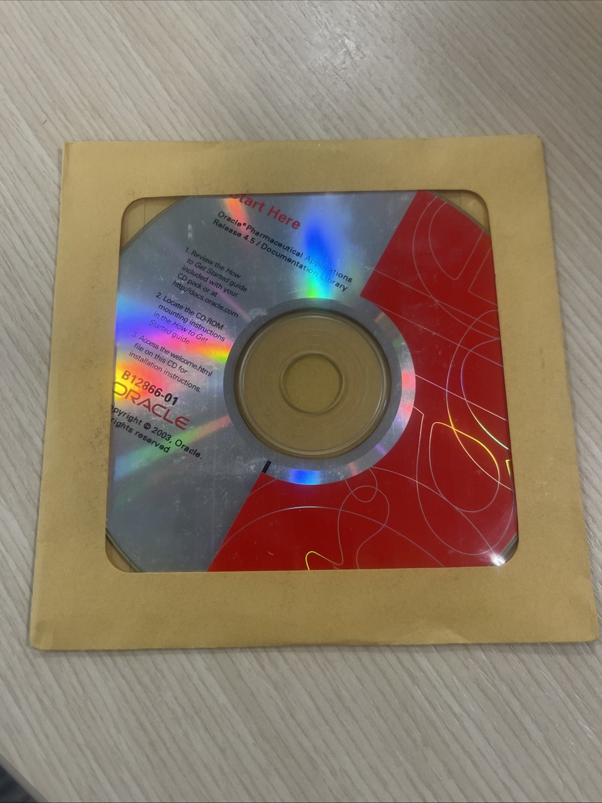 Vintage Oracle Pharmaceutical Apps 4.5 Documentation CD B12866-01