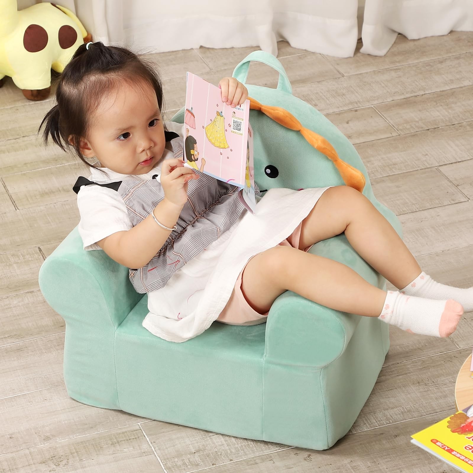Cuddly Toddler First Chair, Premium Character Chair, Green, 18 Month up to 3 ...