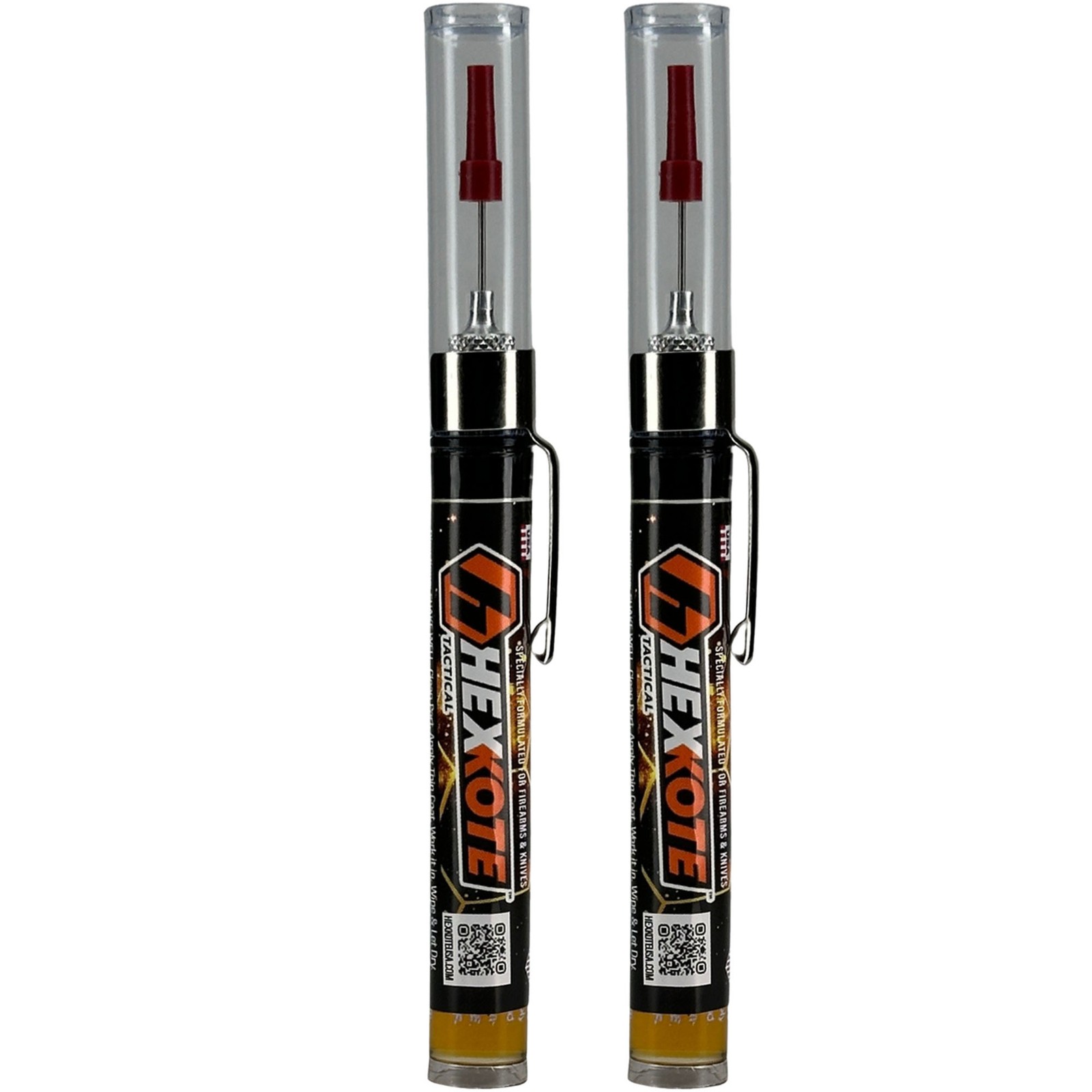 HEXKOTE (2 Pack) Tactical Dry Lube Gun Knife CLP Needle Pen Applicator 0.25 oz