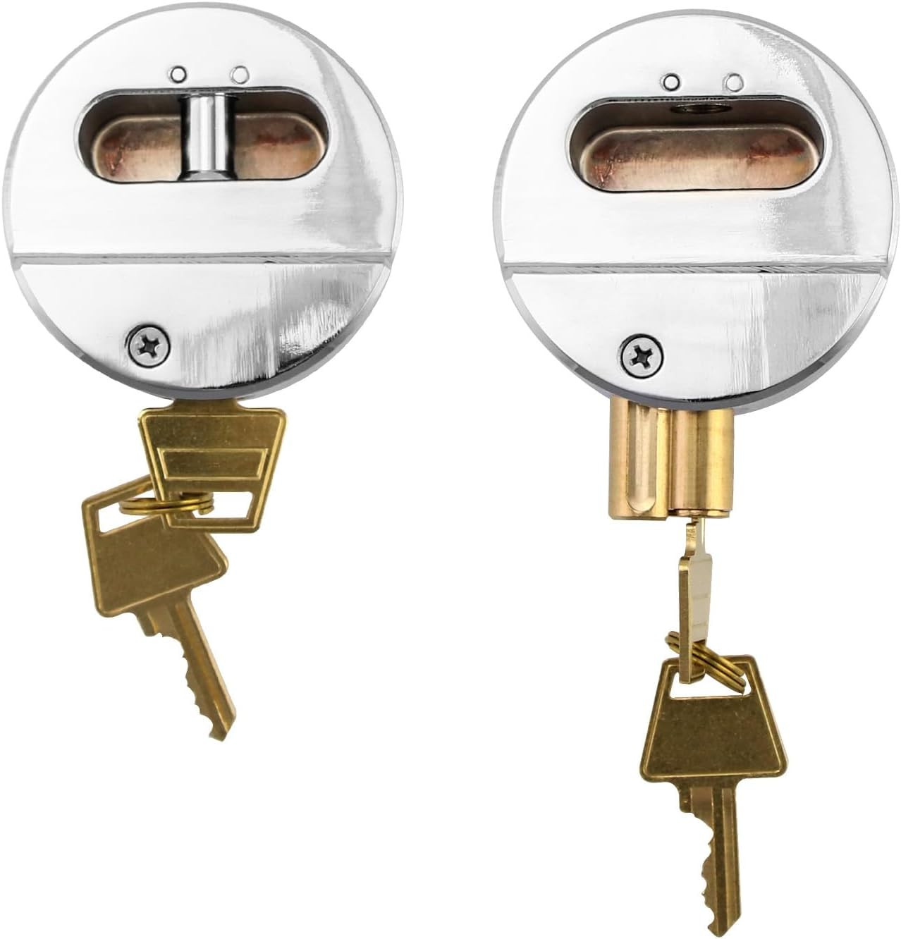 Solid Steel Puck Lock Set with Hasp – Reinforced Security Design for Trucks, Van