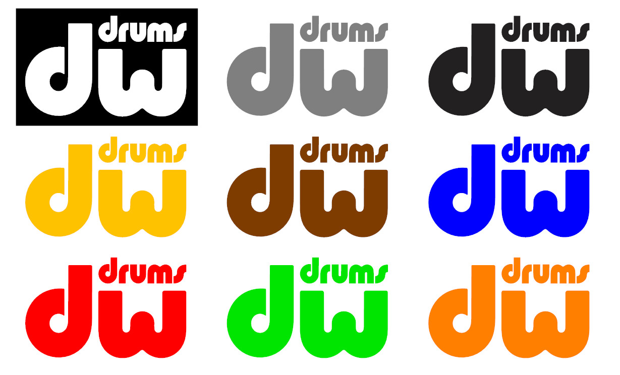 DW Drums Vinyl Decal Sticker - MANY Sizes/Colors FREE Shipping DW Drum