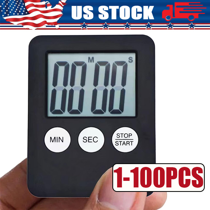 Large LCD Digital Kitchen Cooking Timer Count-Down Up Clock Loud Alarm Magnetic