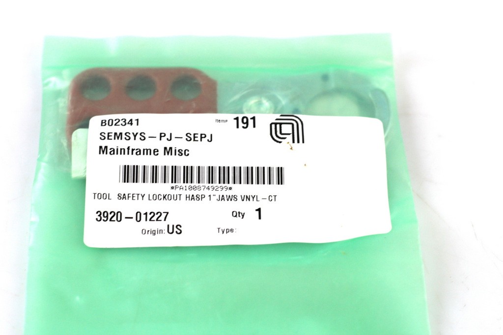 Applied Materials AMAT 3920-01227 Tool Saftey Lockout Hasp 1'' jJaws Vnyl-Ct