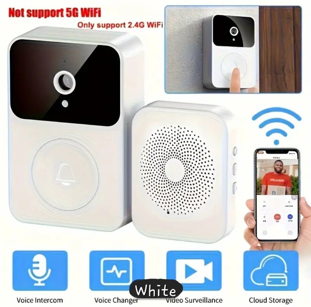 NEW SMART DOORBELL CAMERA VISUALIZABLE X9 BRAND WIFI WHITE WIRELESS