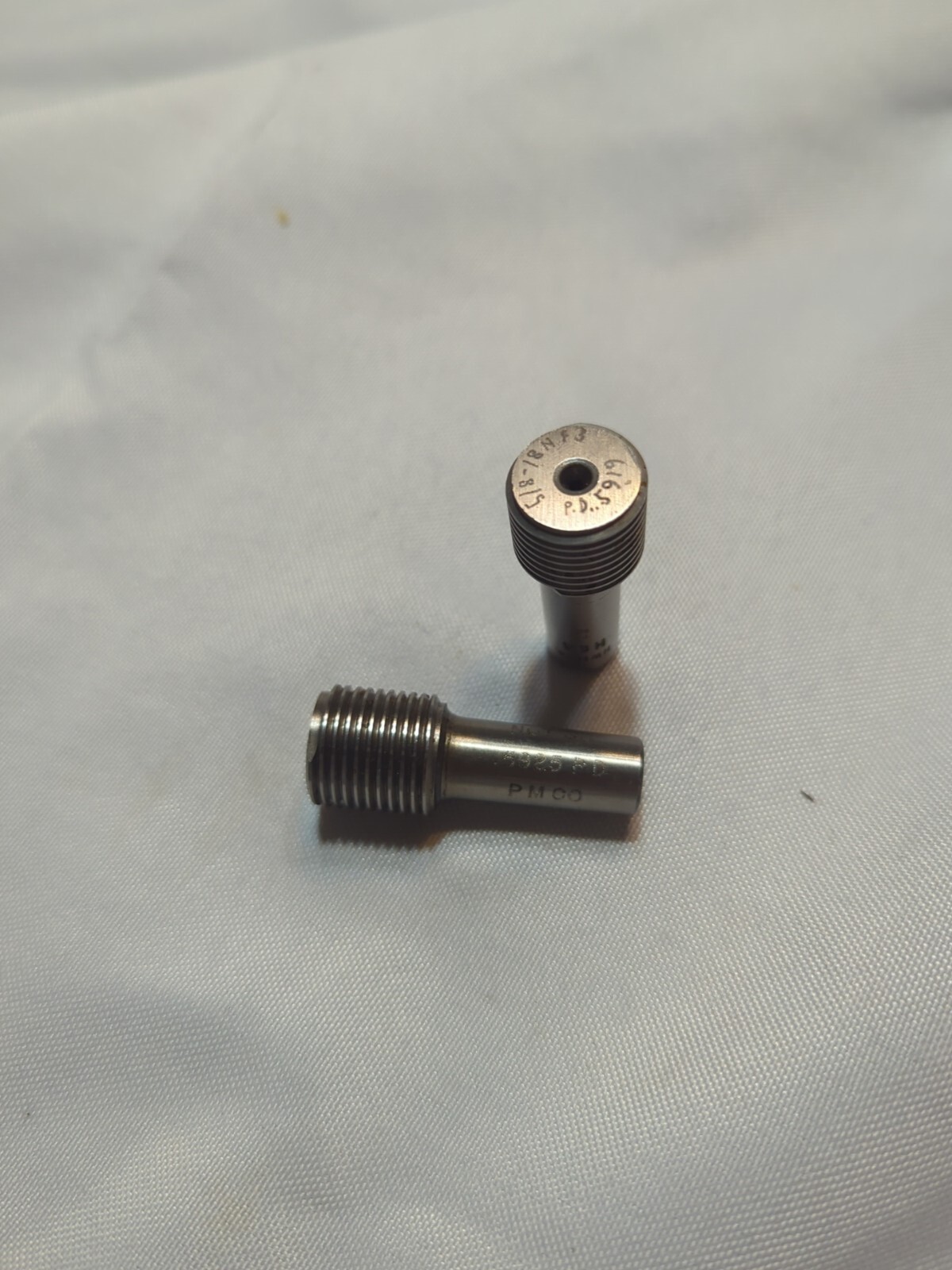 Lot Of 2 Thread Gages 5/8-18 N.f. & 5/8-18 Nf3 GOPD .5919 & .5925 (T1)