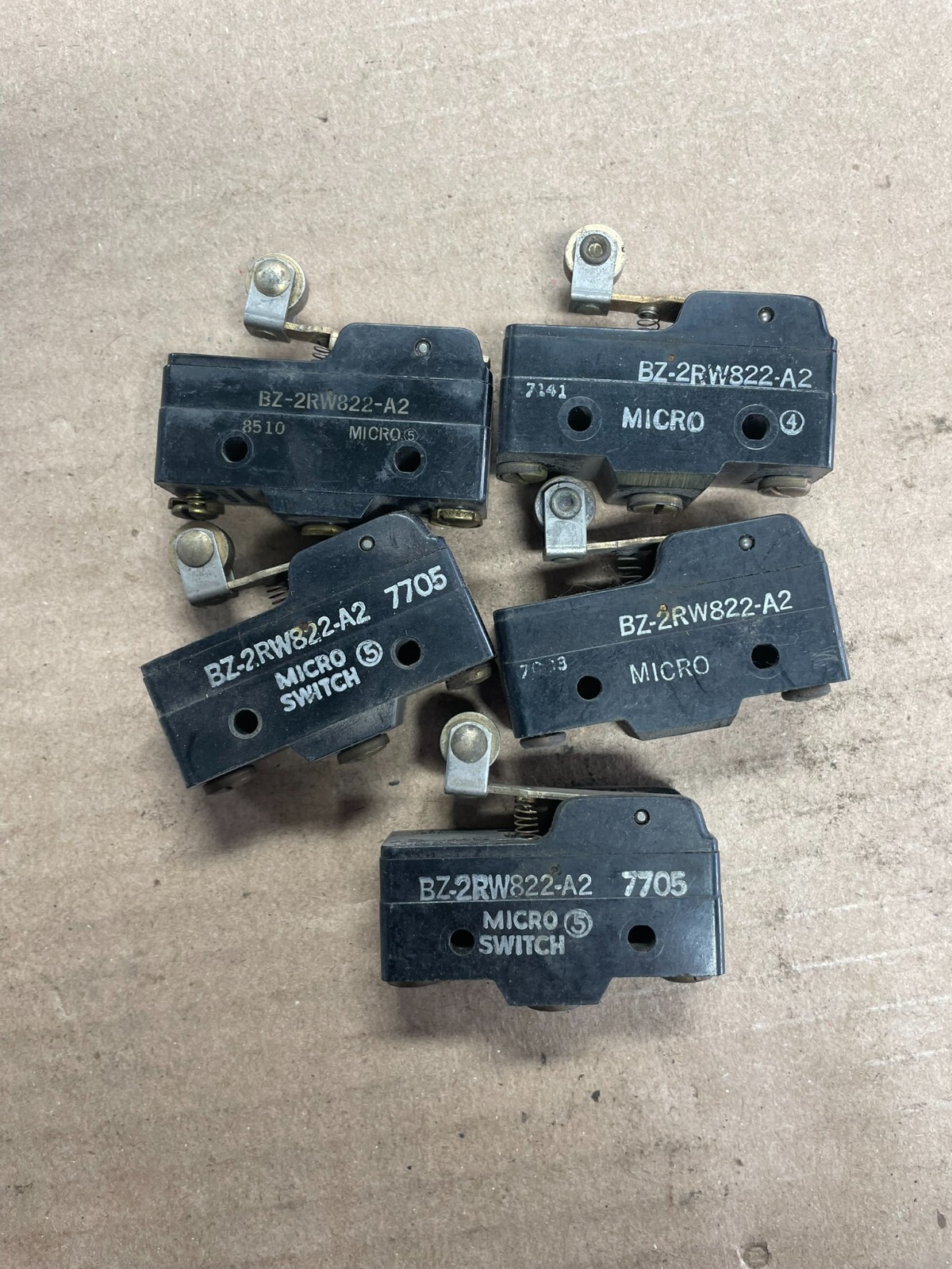 (Lot of 5) Micro Switch BZ-2RW822-A2