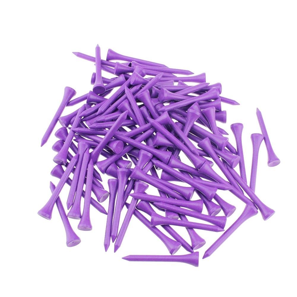 Crestgolf Professional 2 1/8" Deluxe Wood Golf Tees 2-1/8", Purple