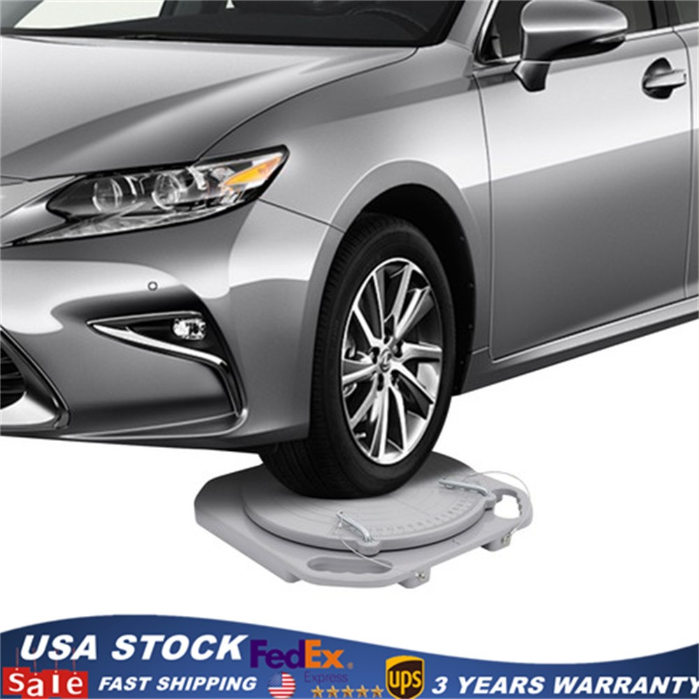 2pcs 3 Ton Front End Wheel Alignment Turntable Plate 360° Rotating Plate Table