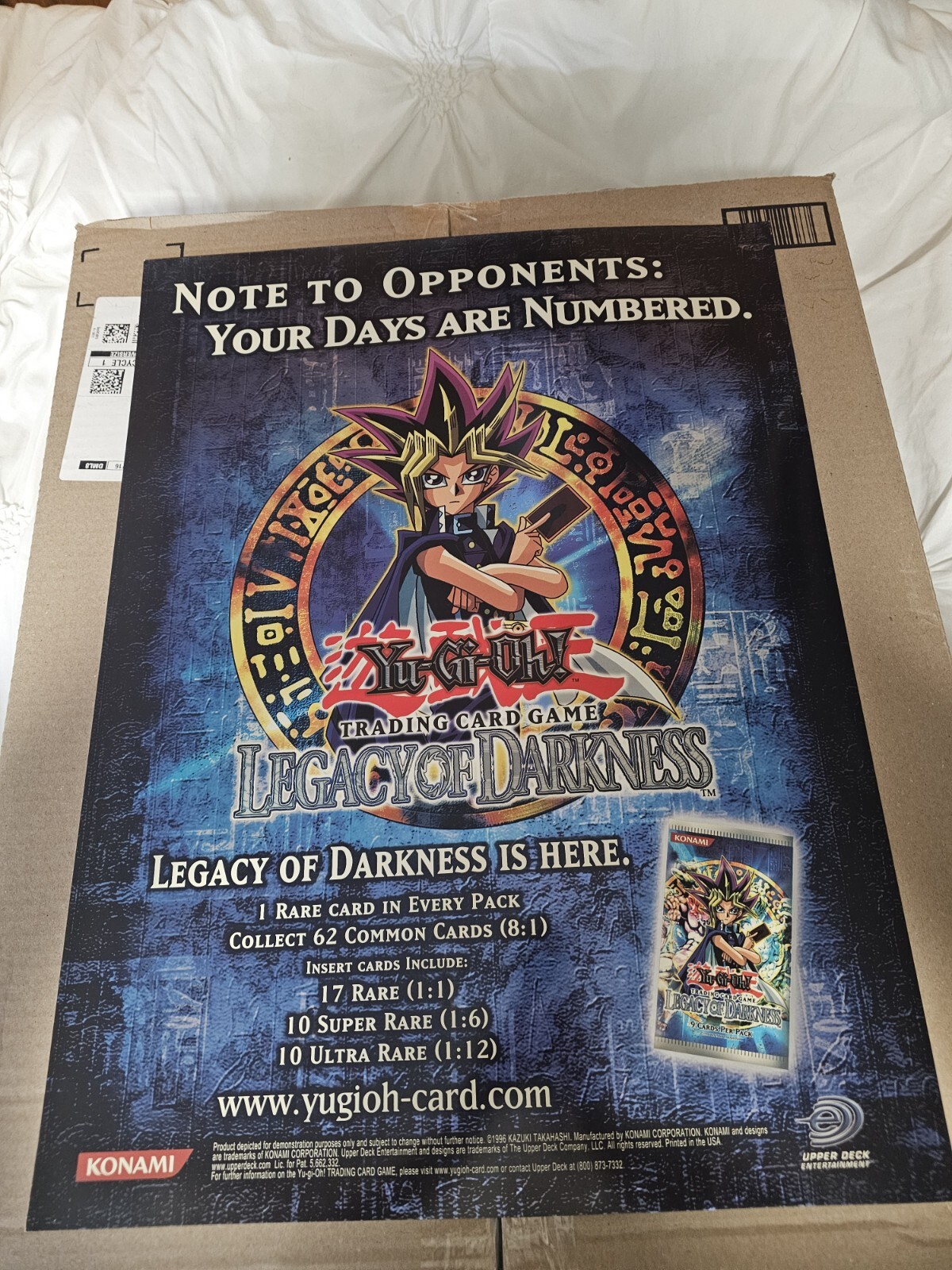 Yu-Gi-Oh TCG Promotional FOIL Promo Legacy Of Darkness  2002 24"x18" RARE