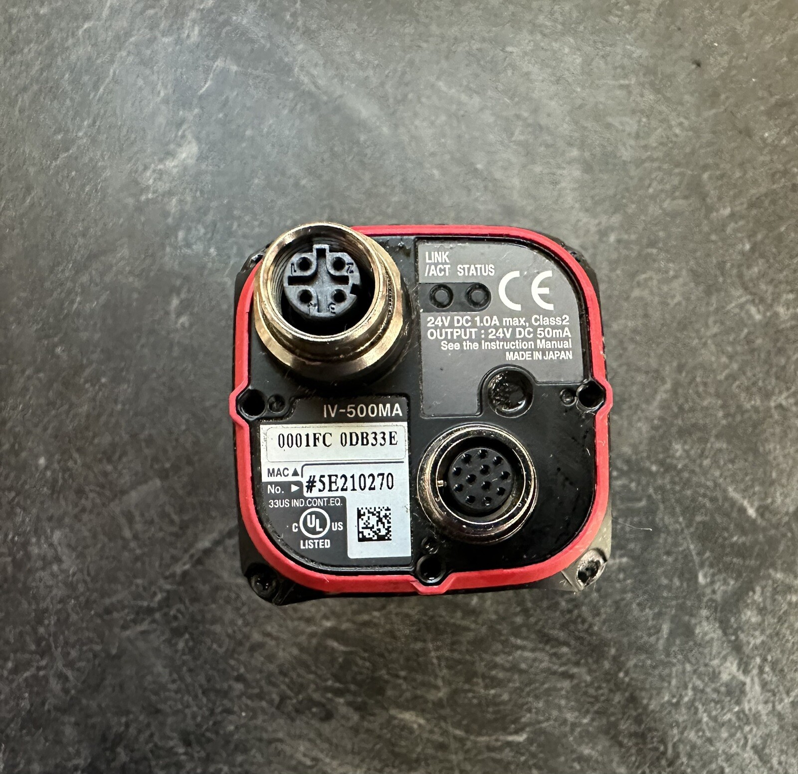 Keyence IV-500MA Monochrome Automatic Focus Sensor Machine Vision Camera